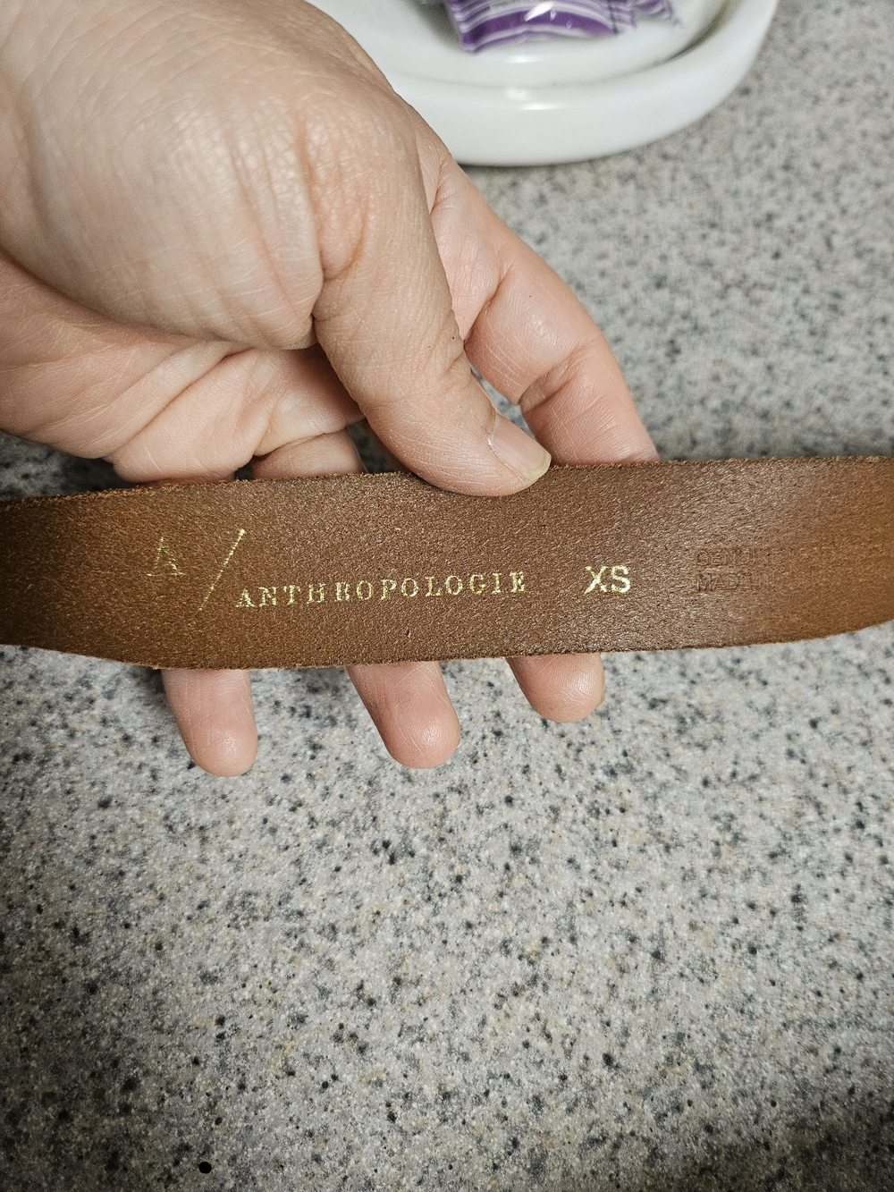 Anthropologie Tooled Leather Western Belt - Tan - Picture 2 of 12